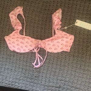 NWT Frankie’s Bikinis Birdie Top Size L